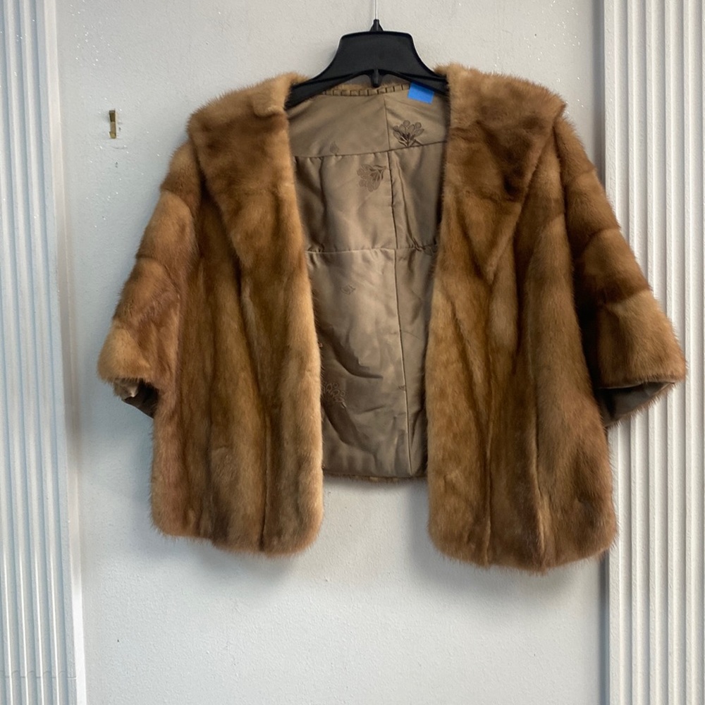 Real Fur Vintage Cape Jacket